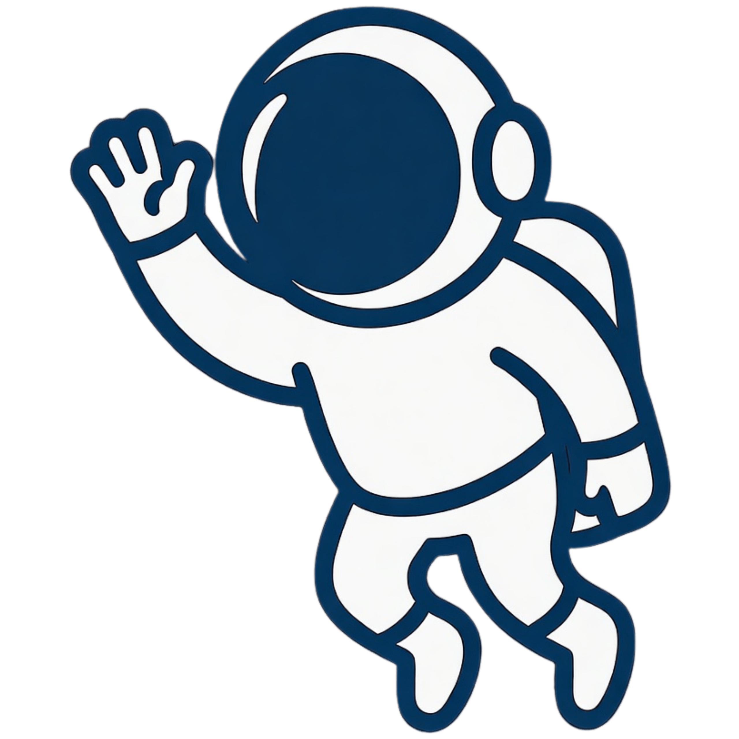 contact astronaut for enduring websites waving image
